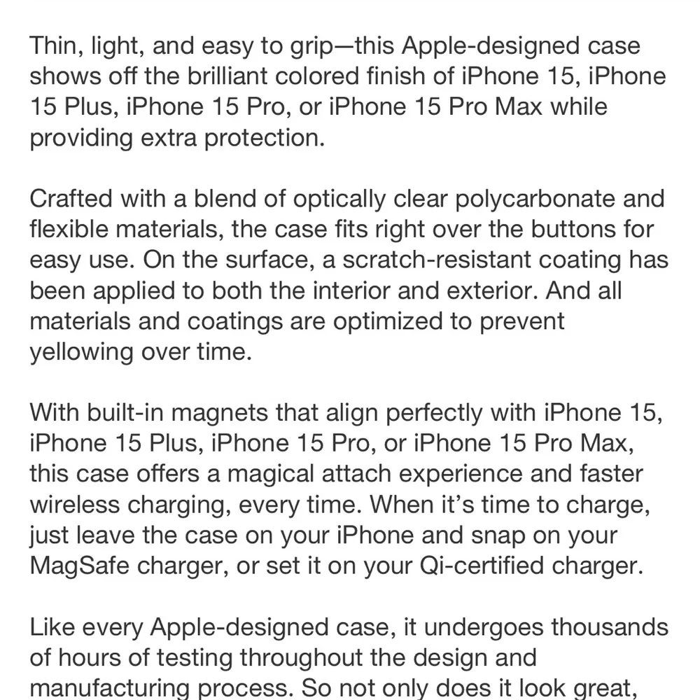 APPLE iPhone 15 Pro Max Clear Case